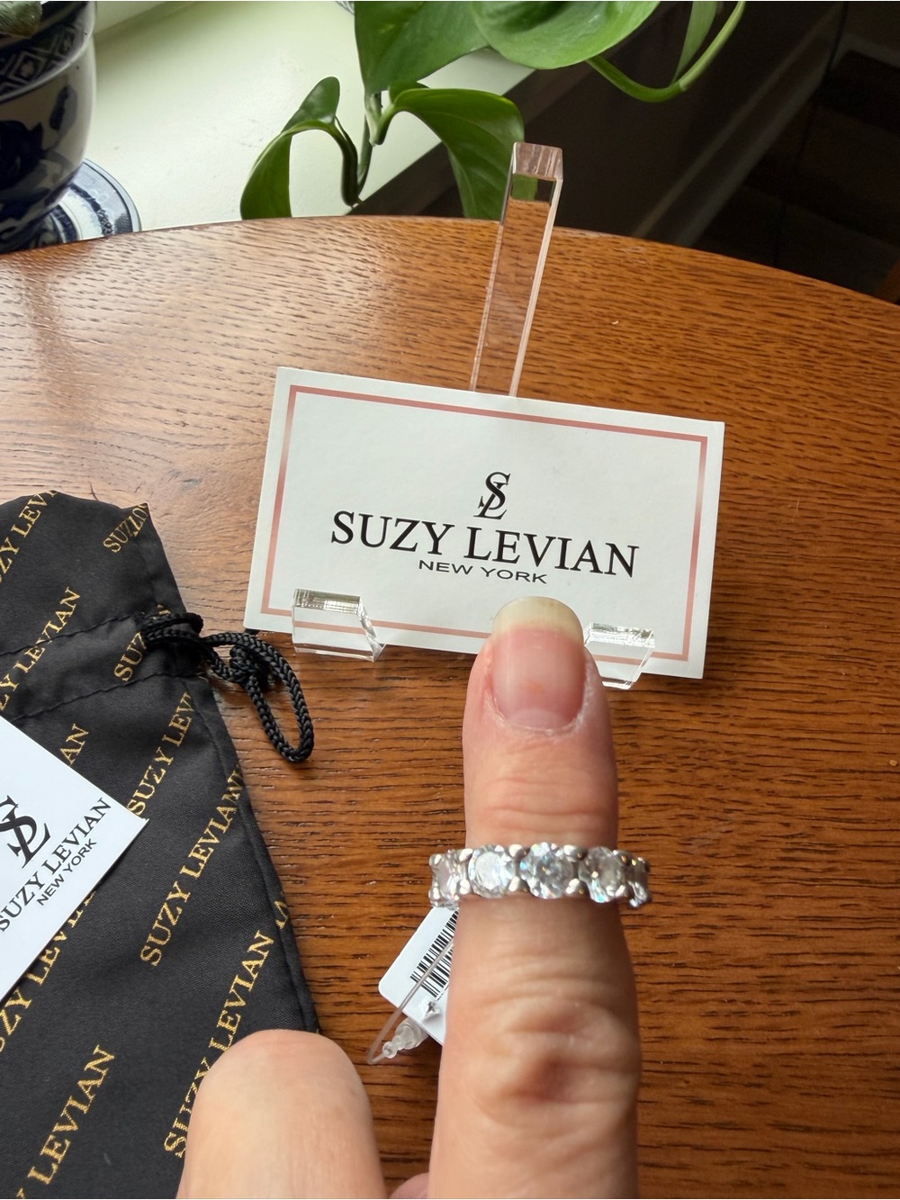 Suzi Levian .925 Sterling Silver and CZ Elegant Women's Ring
